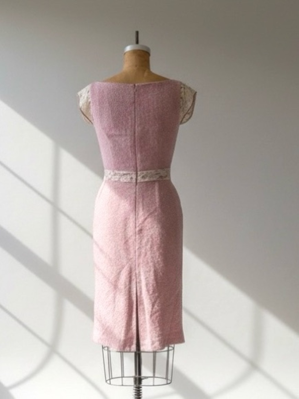 Calypso St. Barth Soft Pink Lace-Trim Midi Dress - Picture 3 of 6